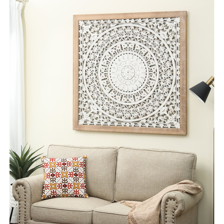 White wood best sale mandala wall hanging